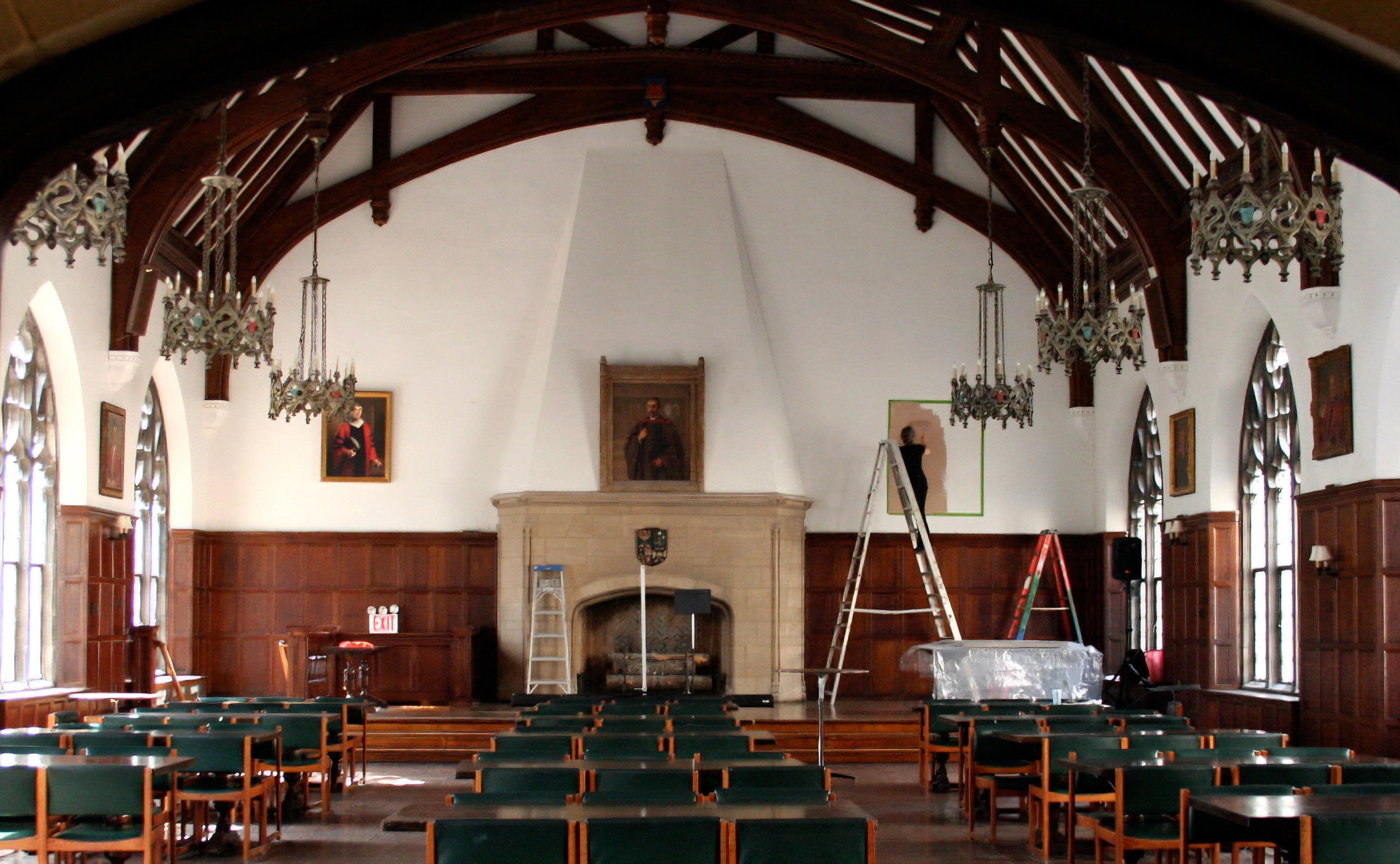 Installing About Face, Refectory, Union Theological Seminary, New York, 2012
