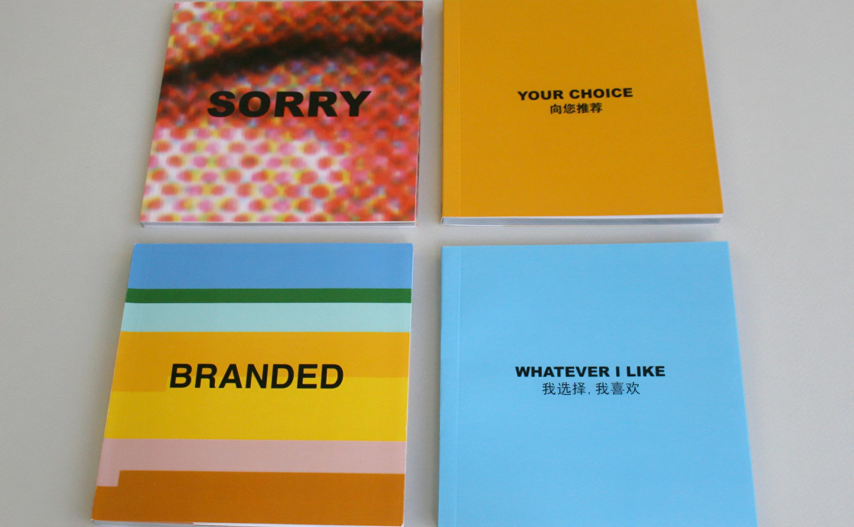 Sorry, 2nd edition, SMU Art Gallery, Halifax, 2008; Your Choice, Pickled Art Centre, Beijing, 2008; Branded, University of Waterloo Art Gallery, Canada, 2008; Whatever I Like, Pickled Art Centre, Beijing, 2007.