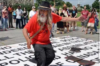 WE ARE SORRY, vinyl fragment, in collaboration with Beau Dick and Awalaskenis II, journey Bella Bella to Ottawa, 2014