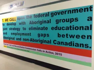 We Call, permanent installation, Gitksan Wet’suwet’en Education Society (GWES), Hazelton, BC, 2017