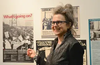 What's Going On? poster in Garry Kennedy + Cathy Busby: ACTIVISM, ARTS EDUCATION AND PRINTED MATTER, Grunt Gallery, 2017