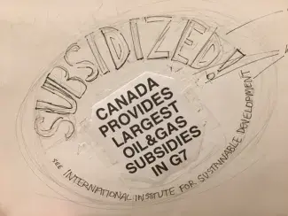SUBSIDIZED, rubber stamp maquette, 2019