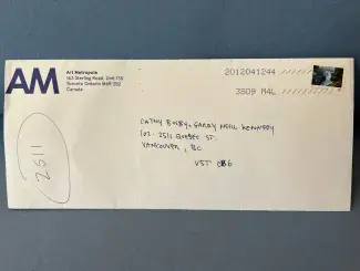SUBSIDIZED! rubber stamp, collaboration with Garry Neill Kennedy, Art Metropole, 2019