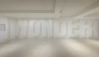 I Wonder, wall-text painting, permanent installation, Art Metropole, Toronto