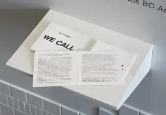 We Call, takeaway folder, Teck Gallery, Simon Fraser University Galleries, Vancouver, 2017