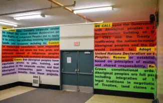 We Call, permanent installation, Gitksan Wet’suwet’en Education Society (GWES), Hazelton, BC, 2017