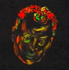 Portrait by Mitchell Weibe of John Diefenbaker,  prime minister when bunker was commissioned in 1960, at former 'Diefenbunker' site, Debert, Nova Scotia, 2011