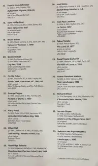 Horizons artwork labels list and medium details continued.. 