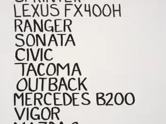 PARKED 2024, detail, in Feedback Loop, Both Kinds Gallery, Vancouver, 2024