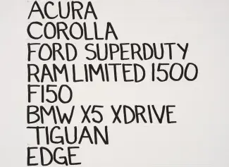 PARKED 2024, detail, in Feedback Loop, Both Kinds Gallery, Vancouver, 2024