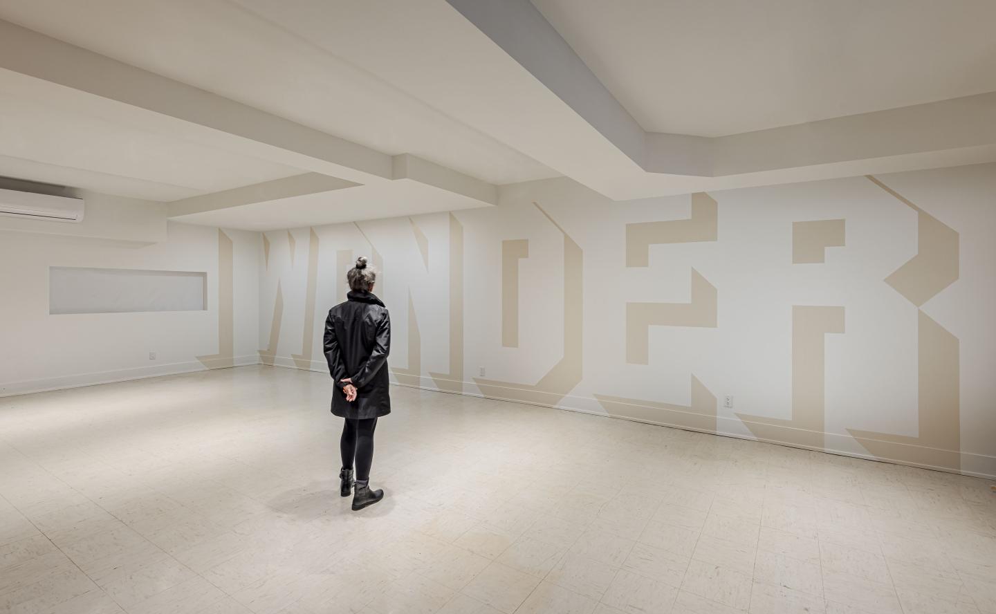 I Wonder, wall-text painting, permanent installation, Art Metropole, Toronto